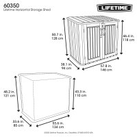LIFETIME Mülltonnenbox Phil, 2x240 L, 94x146x128cm