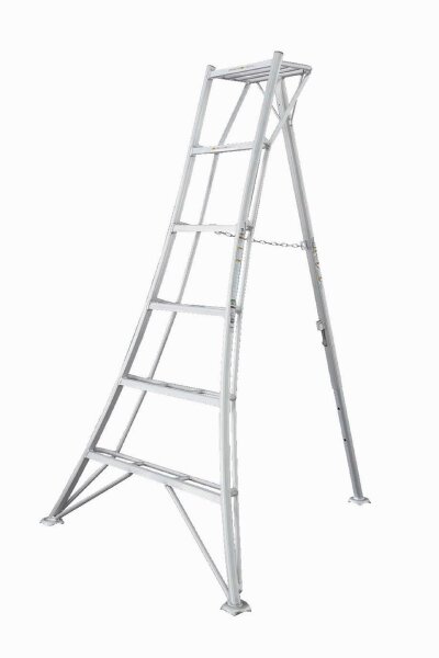 NIWAKI Gartenleiter 3-Holm Leiter mit 6 Sprossen