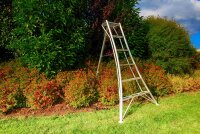 NIWAKI Gartenleiter 3-Holm Leiter mit 6 Sprossen