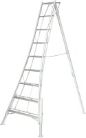 NIWAKI Gartenleiter 3-Holm Leiter mit 9 Sprossen höhenverstellbar