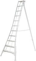 NIWAKI Gartenleiter 3-Holm Leiter mit 11 Sprossen höhenverstellbar