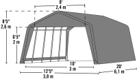 SHELTERLOGIC Weidezelt 610x380x260cm