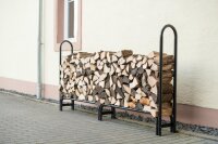 SHELTERLOGIC Kaminholzregal Traglast 1000 kg, Inkl. Abdeckung, 25x244x118cm