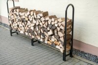 SHELTERLOGIC Kaminholzregal Traglast 1000 kg, Inkl. Abdeckung, 25x244x118cm