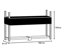 SHELTERLOGIC Kaminholzregal Traglast 2.000 kg, Inkl. Abdeckung, 36,3x238,3x118,9cm