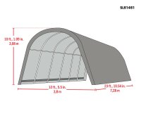 SHELTERLOGIC Weidezelt Run-In-Shed 730x400x300cm