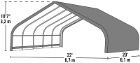 SHELTERLOGIC Weidezelt Run-In-Shed 610x670x320cm