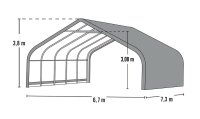 SHELTERLOGIC Weidezelt Run-In-Shed 730x670x380cm