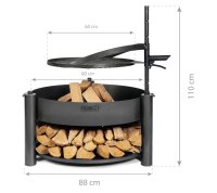 COOKKING Feuerschale Montana Inkl. Holzlager