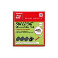 SWISSINNO SuperCat Mausefalle 4er Set mit Köderspritze